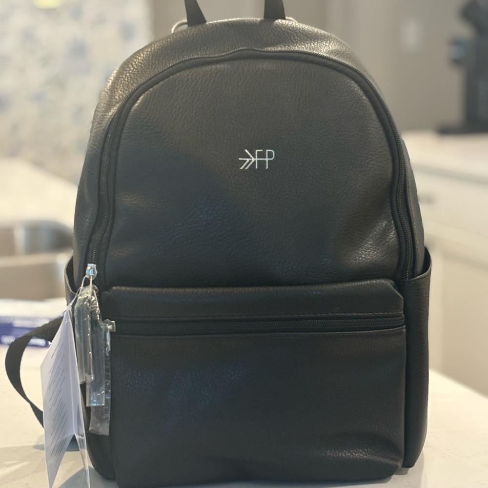 BRAND NEW: Freshly Picked Black Leather Backpack